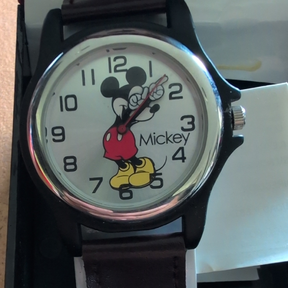 Mickey Mouse Black and Red Watch
